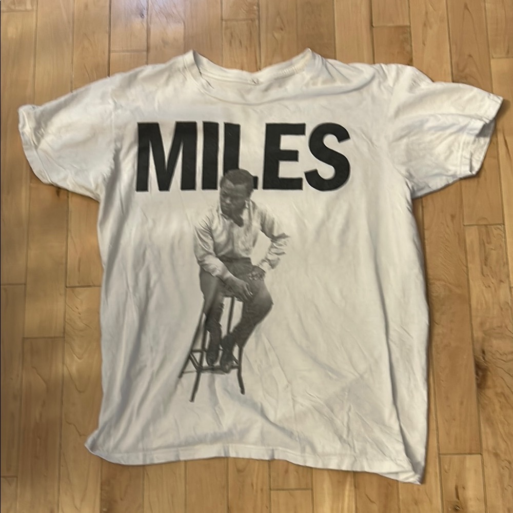 Miles Davis White Graphic T-Shirt